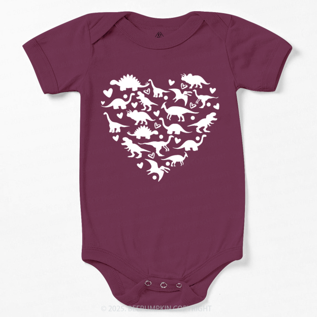 Dinosaur Valentine's Day Bodysuit Beepumpkin