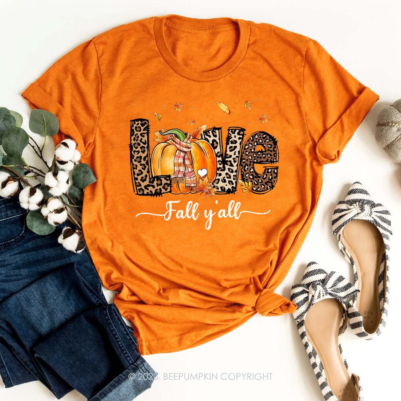 Love Fall Y'All Fall Shirts Beepumpkin