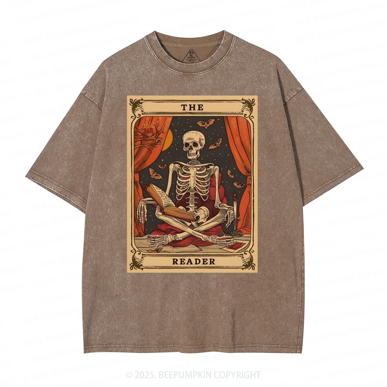 Personalized The Reader Tarot Card Mama Washed T-Shirts