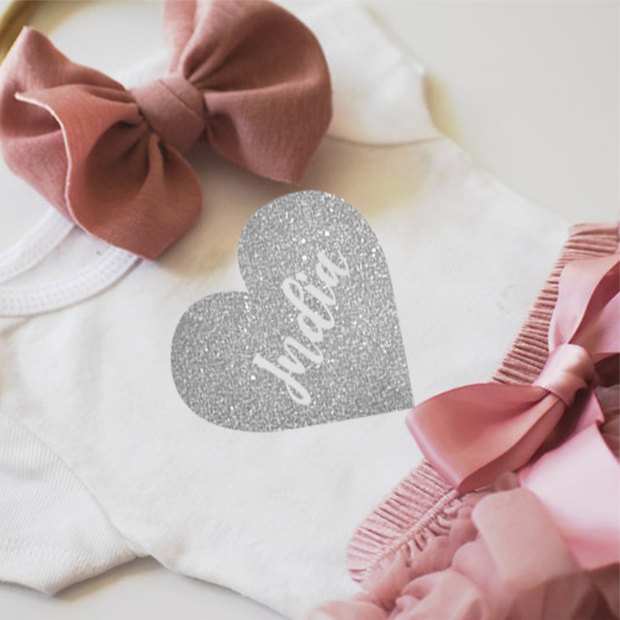 Personalized Love Name Baby Girl Tutu Outfit Set (3 Pieces)