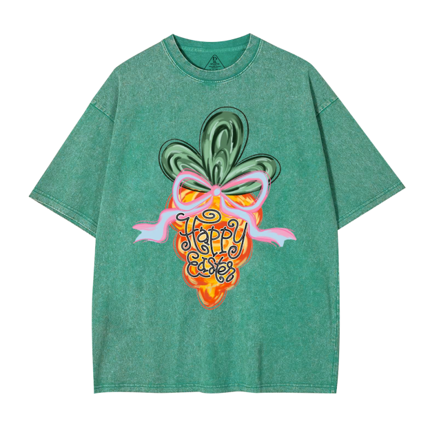 Happy Easter Carrot Mama Washed T-Shirts