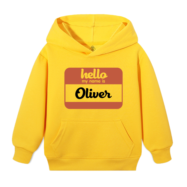 Hello My Name Is Personalized Kid's Hoodies Beepumpkin