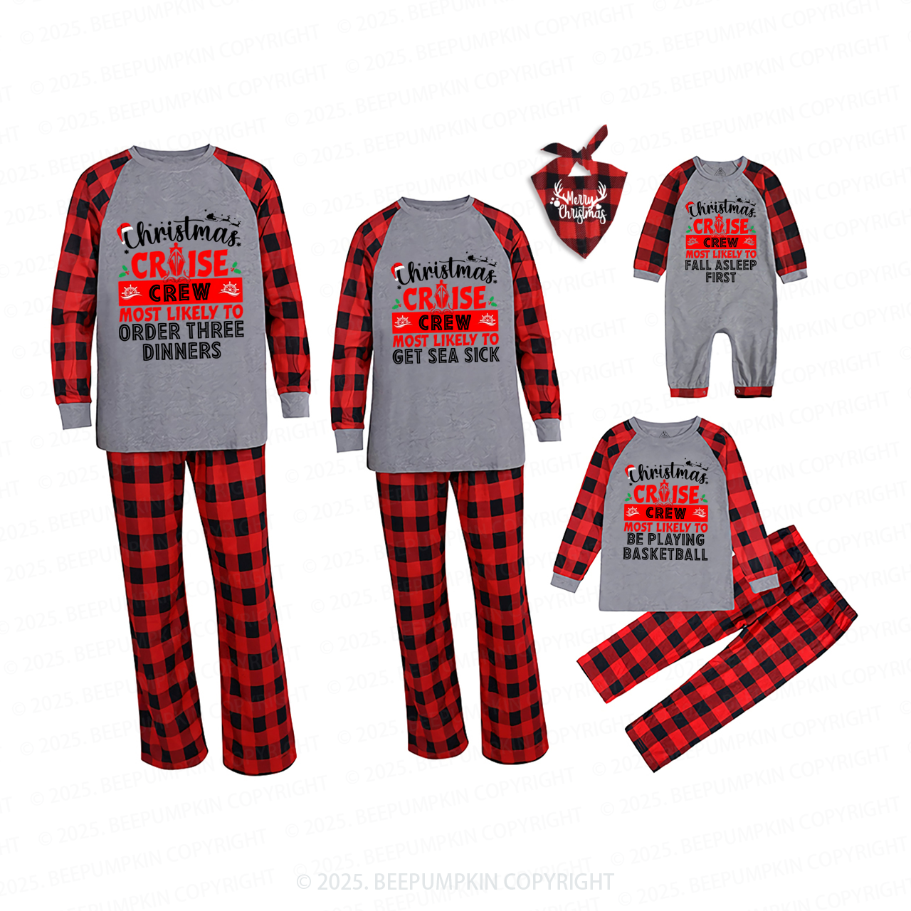 Personalized Christmas Cruise Crew Family Matching Pajamas