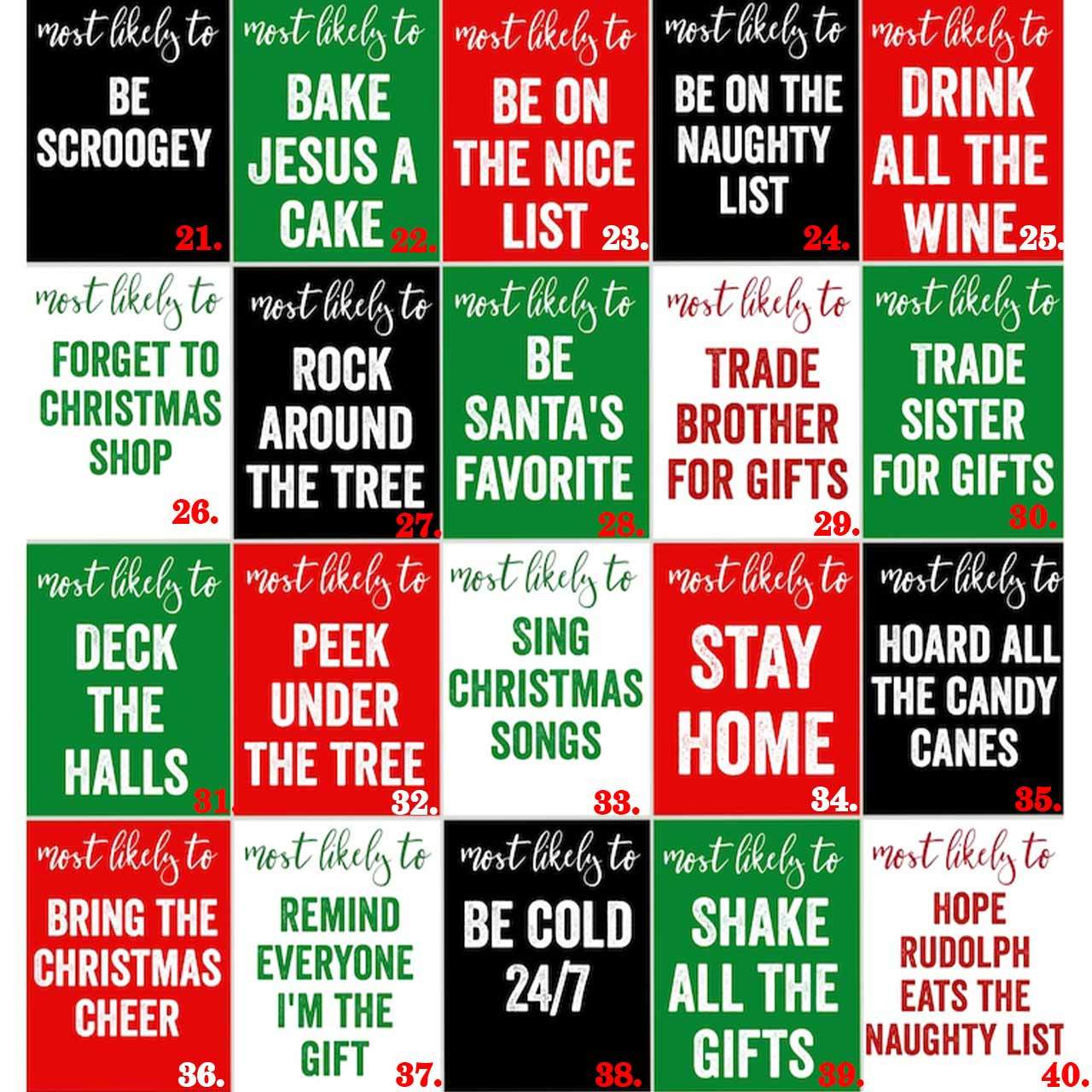 Personalized Most Likely To Funny Christmas Family Matching T-Shirts Beepumpkin