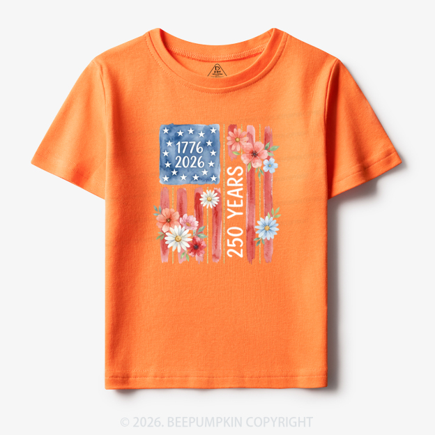 United States of America 250th Patriotic Flag Toddler&Kid's Tees