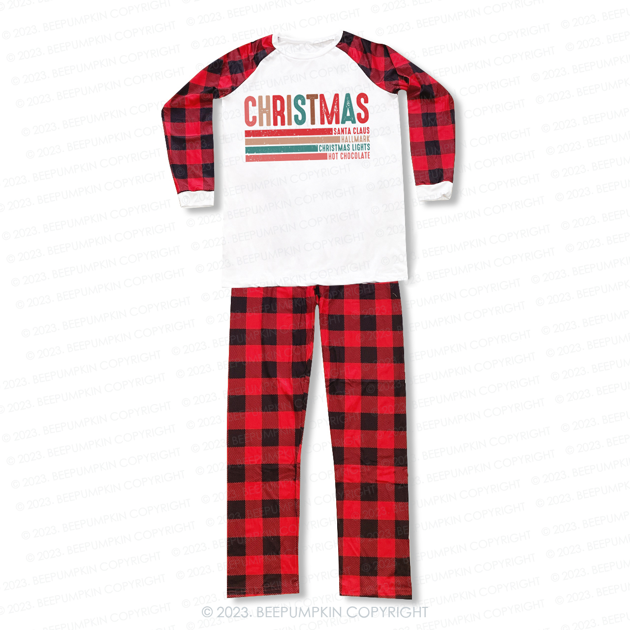 Rainbow Christmas Progress Bar Pajamas For Family Beepumpkin