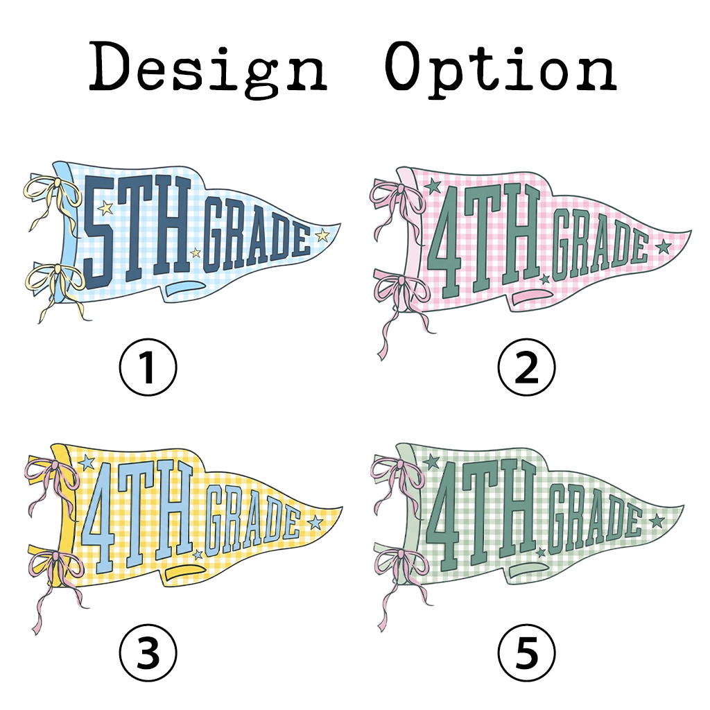 Personalized Pennant Grade Level Team Toddler&Kid's Tees