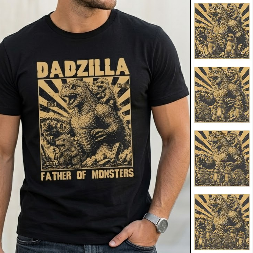 Personalized Dadzilla Father Of Monster T-Shirts