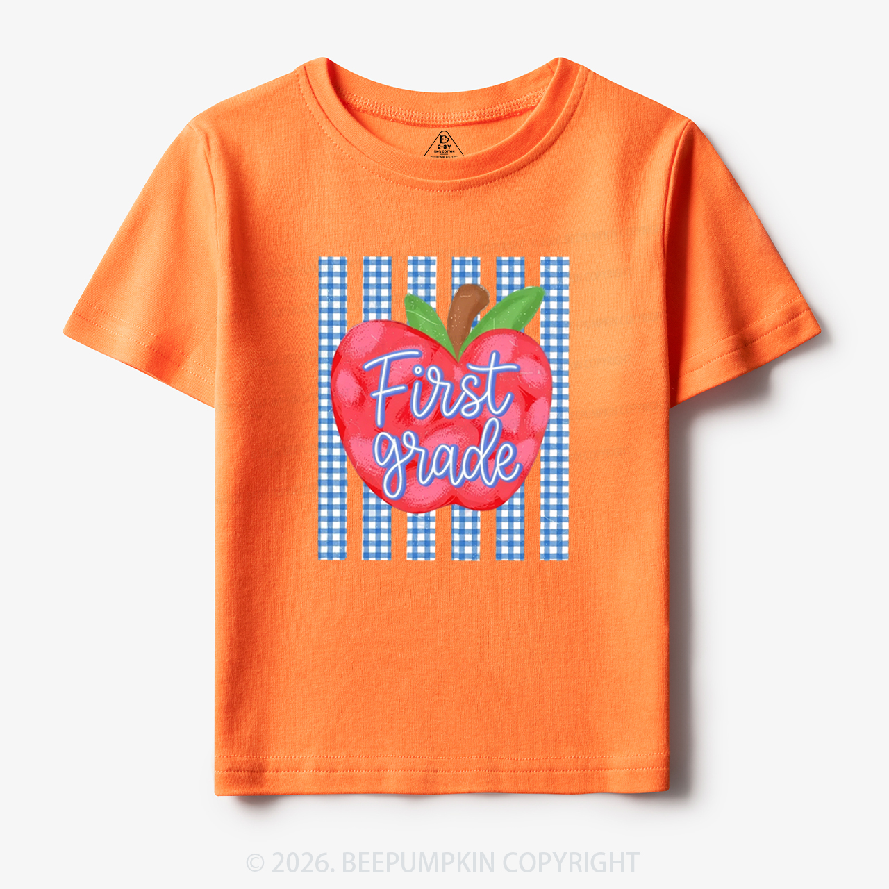 Striped Apple Grade Back To School Toddler&Kid's Tees