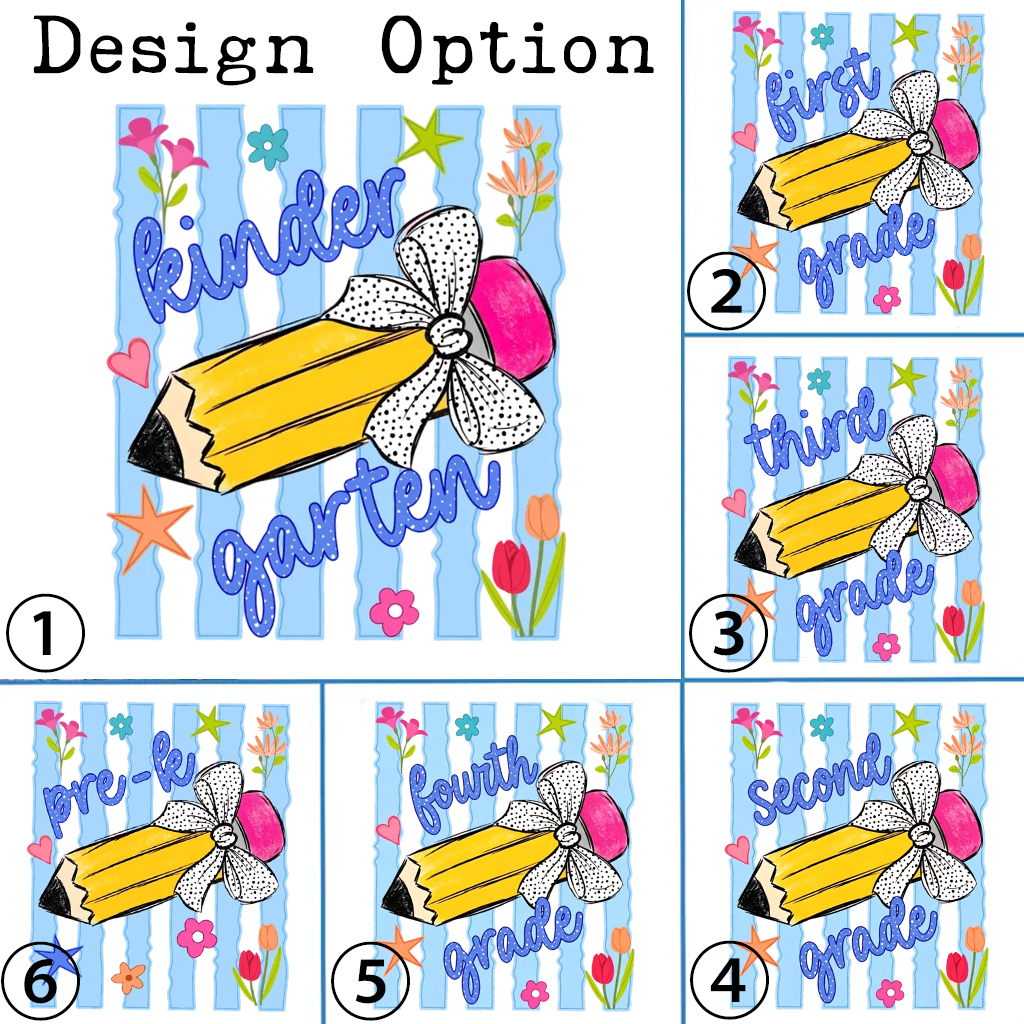 Striped Pencil Pre-K To Fifth Grade Toddler&Kid's Tees