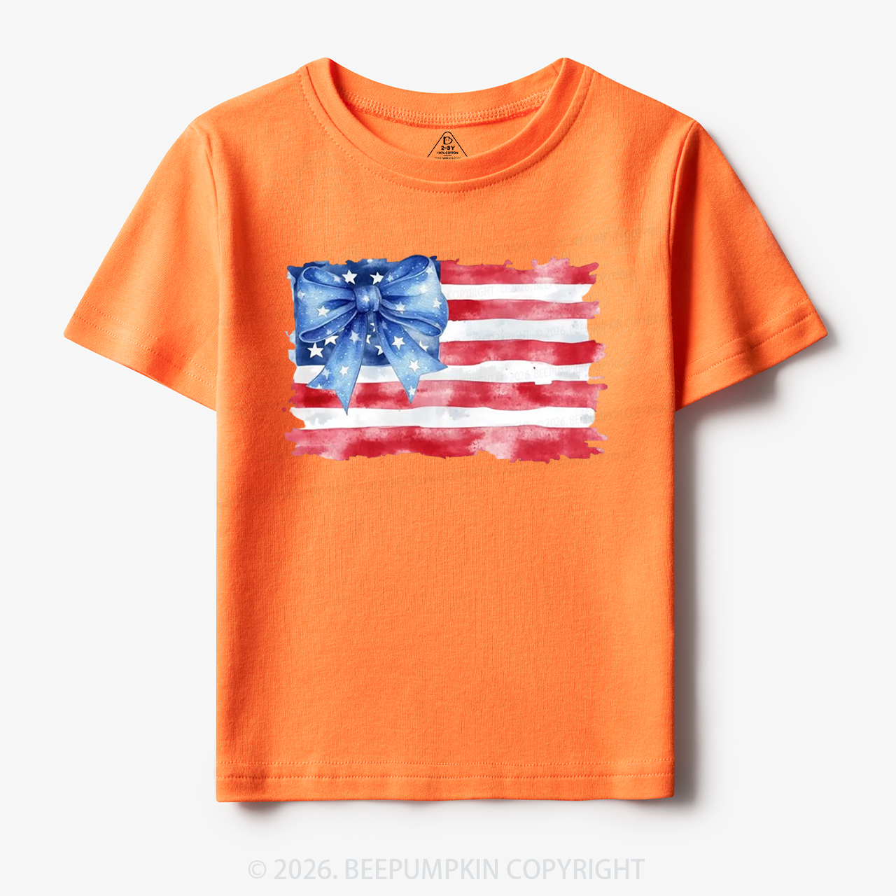 4th of July American Flag Toddler&Kid's Tees