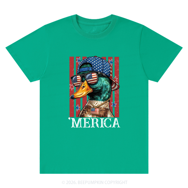 4th of July Funny Patriotic Merica Duck T-Shirts