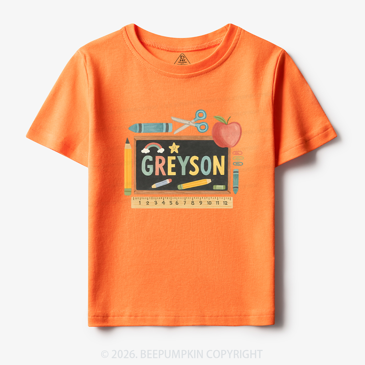 Personalized Name Blackboard Back To School Toddler&Kid's Tees
