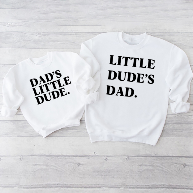 Matching Dad And Me Swetshirt (Little Dude's)