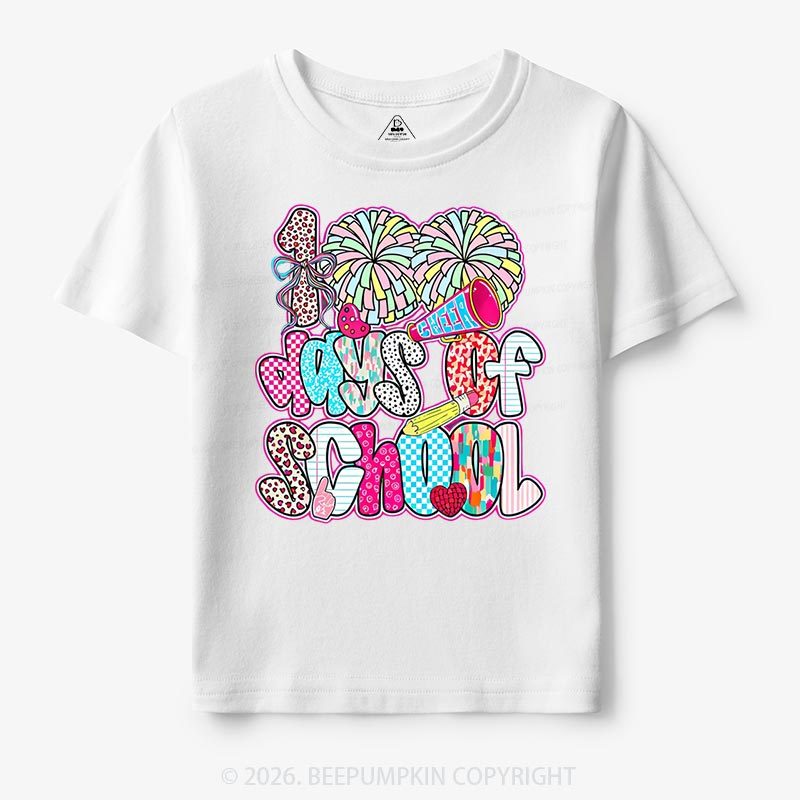 Cheer For 100 Days Pom Pom School Spirit Toddler&Kid's Tees
