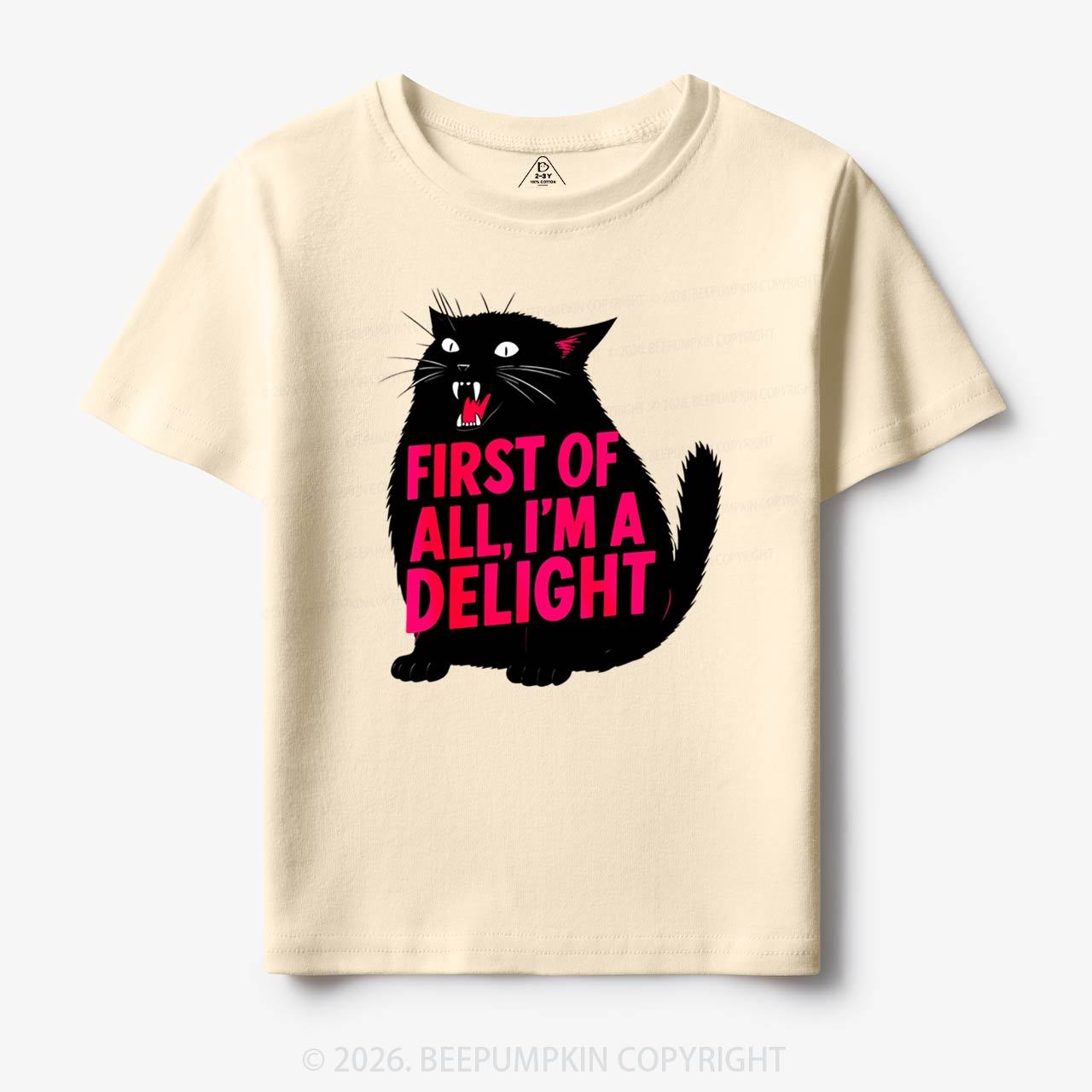 First of All I'm a Delight Black Cat Toddler&Kid's Tees