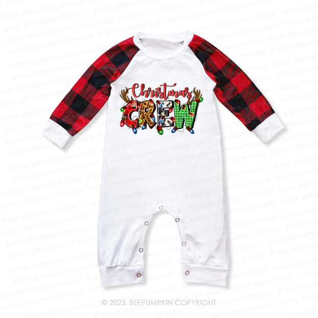 Retro Lighting Christmas Crew Matching Pajamas For Family Beepumpkin