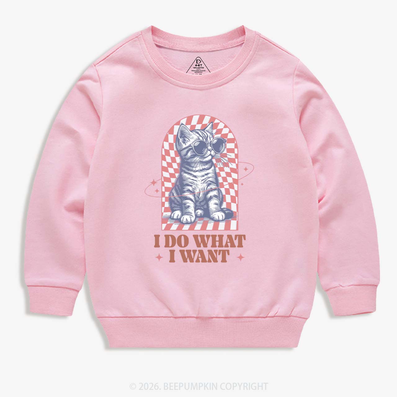 I Do What I Want Kitten Kid's Sweatshirt