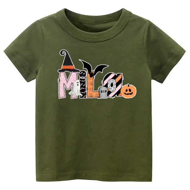 Personalized Halloween Name Kids Shirt 