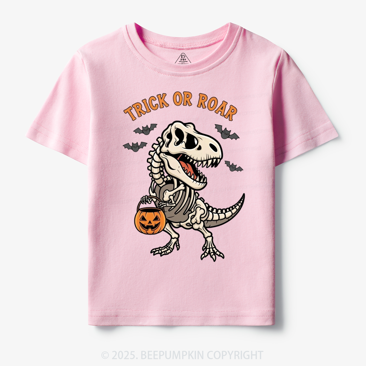 Trick Or Roar Dinosaur Halloween Toddler&Kid's Tees Beepumpkin