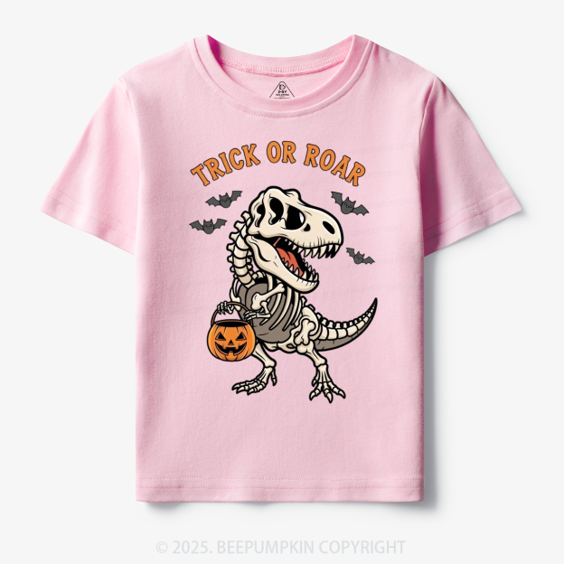 Trick Or Roar Dinosaur Halloween Toddler&Kid's Tees Beepumpkin