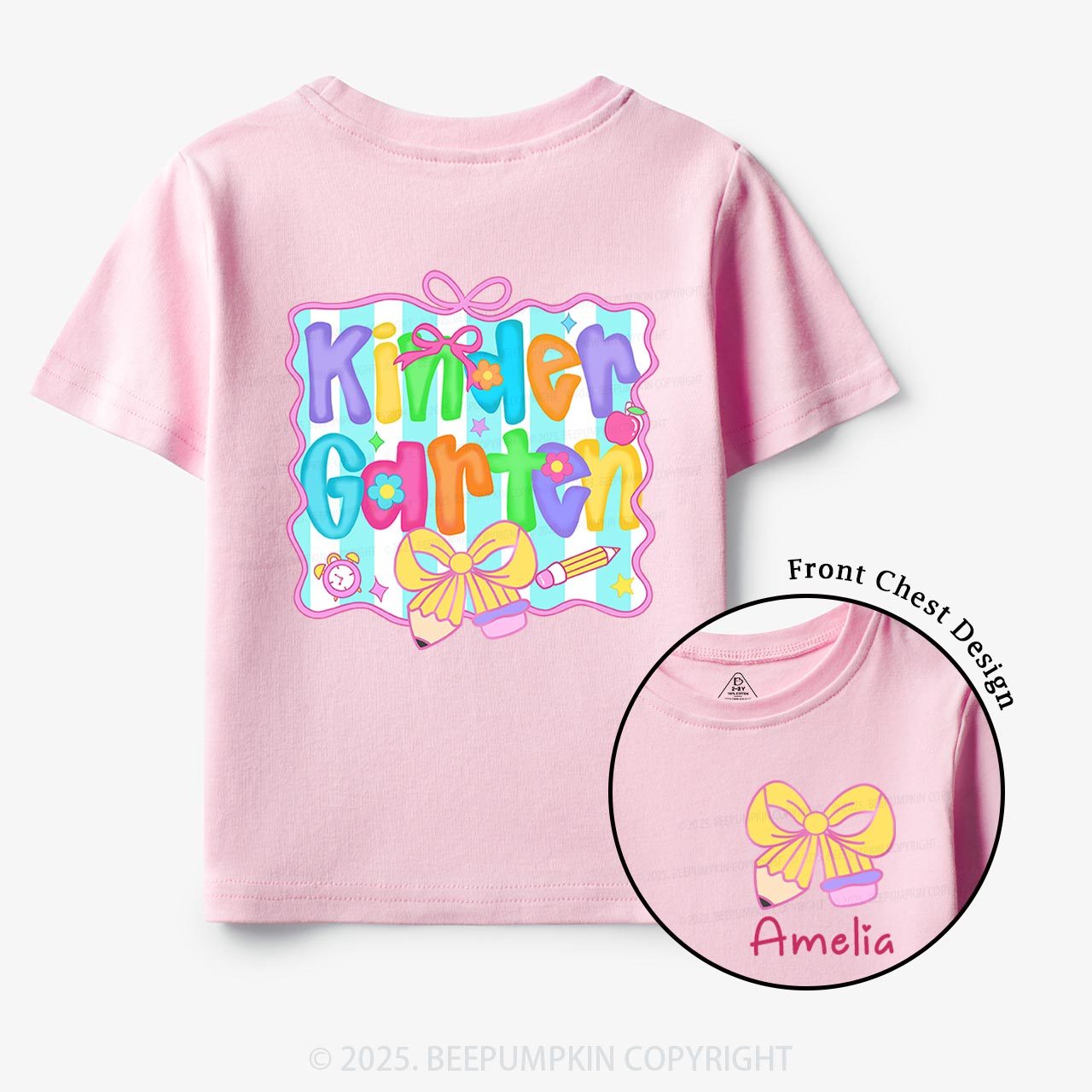 Personalized Learning in Color Toddler&Kid's Tees Beepumpkin