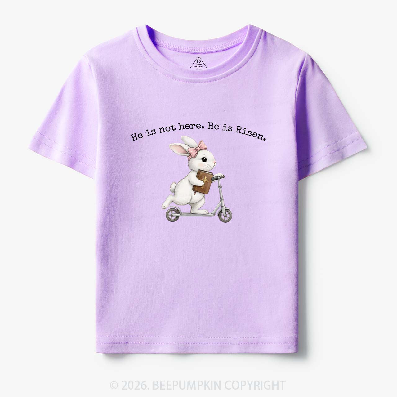 He Is Not Here He is Risen Rabbit Christian Easter Toddler&Kid's Tees