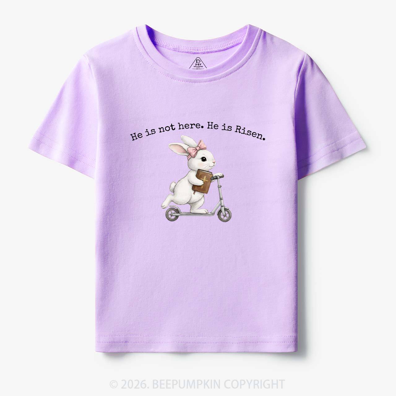 He Is Not Here He is Risen Rabbit Christian Easter Toddler&Kid's Tees