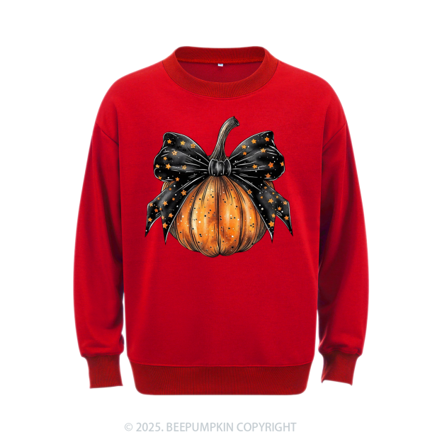 Stars Bow Halloween Sweatshirt Beepumpkin