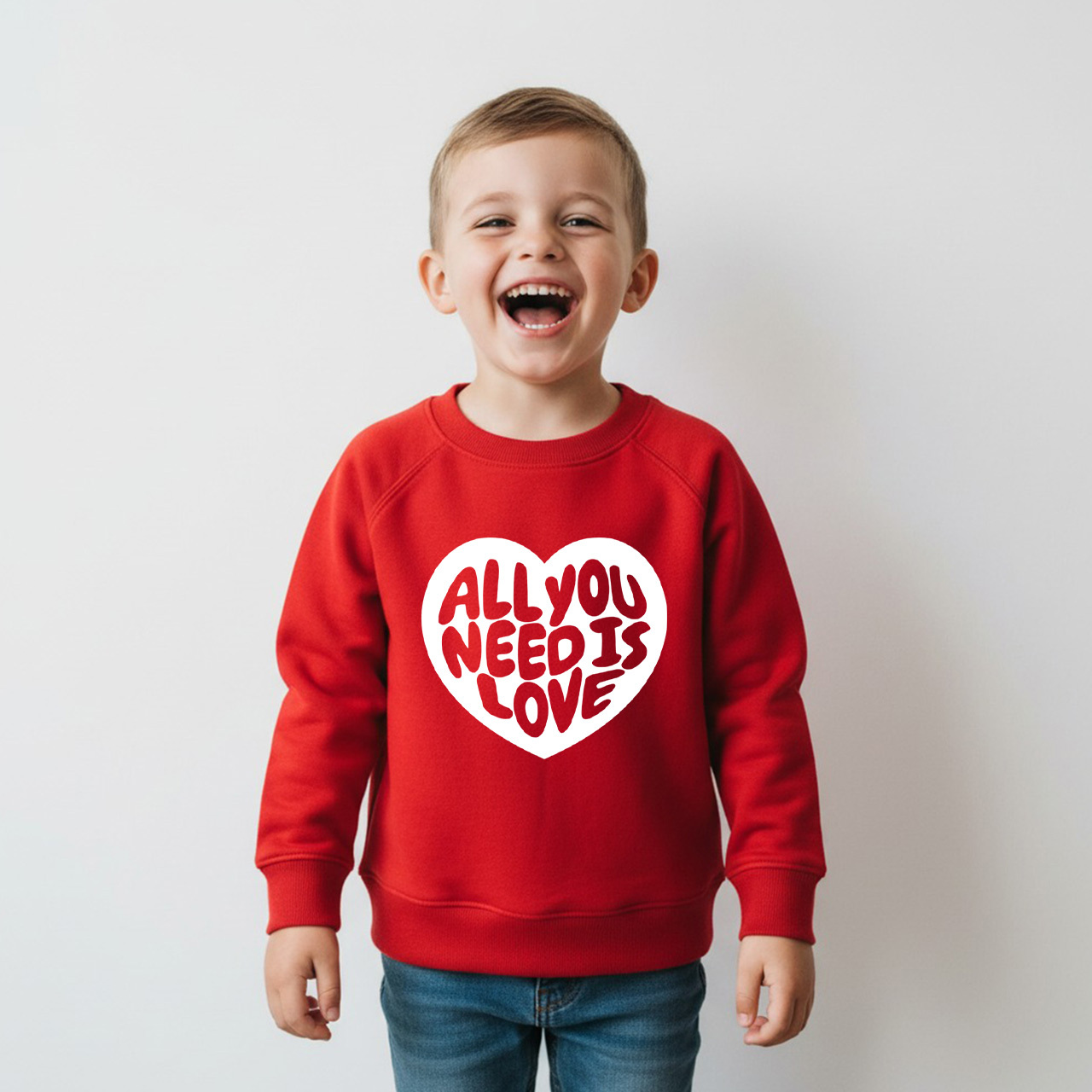 All You Need Is Love Valentine's Day Kid's Sweatshirt