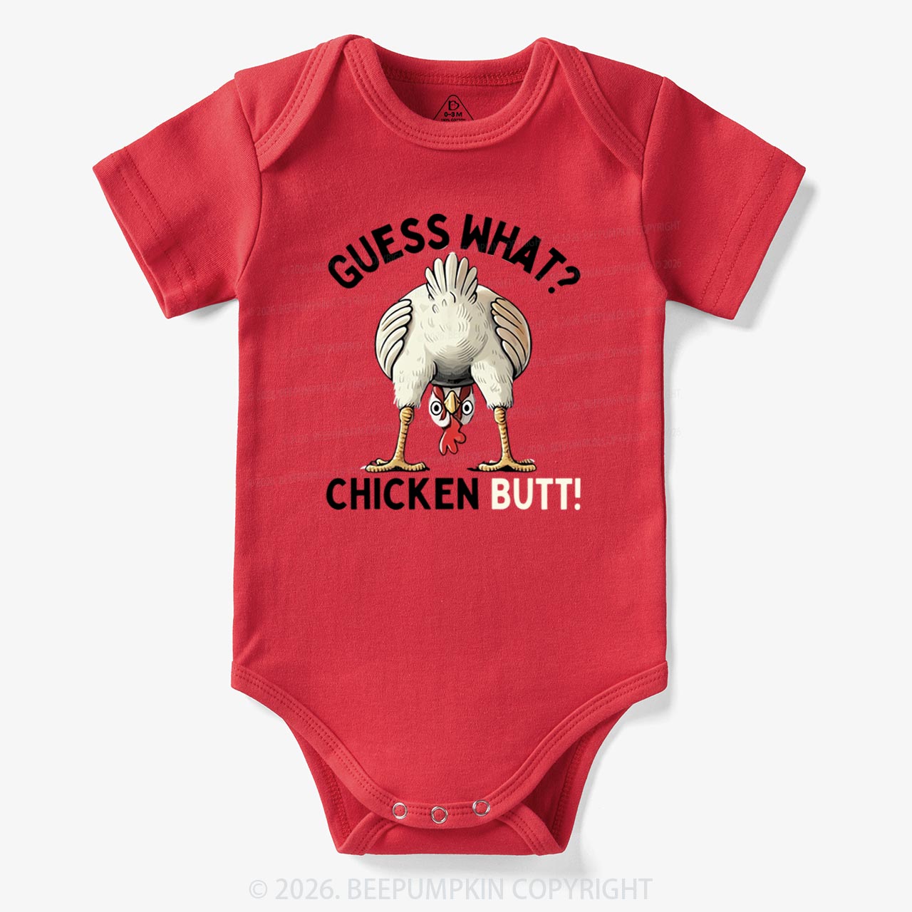 Guess What Chicken Butt Super Funny Baby Bodysuit
