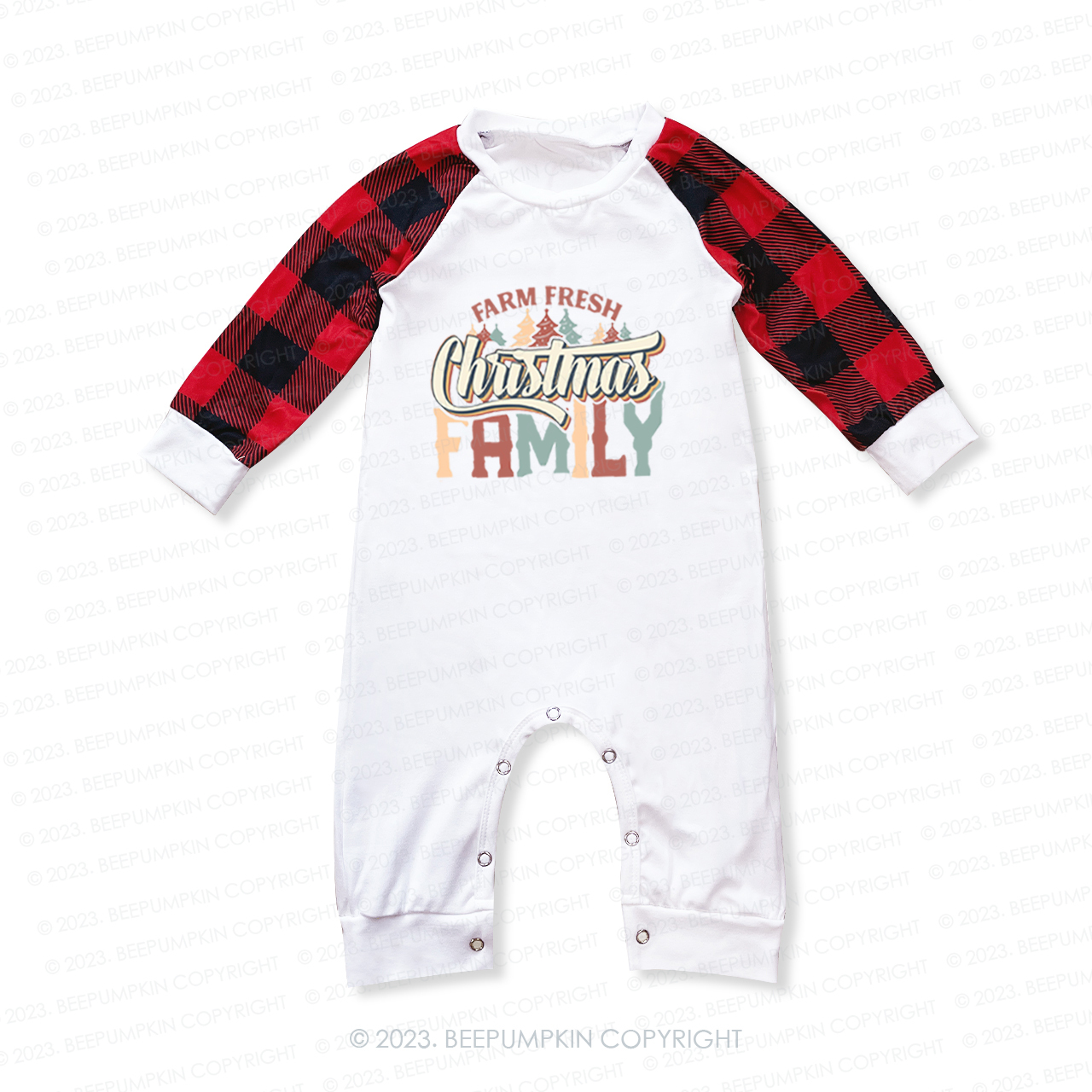 Farm Fresh Christmas Family Matching Pajamas Beepumpkin