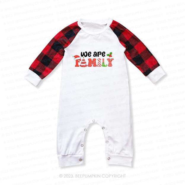 Christmas We are Family Cute Font Matching Pajamas Beepumpkin