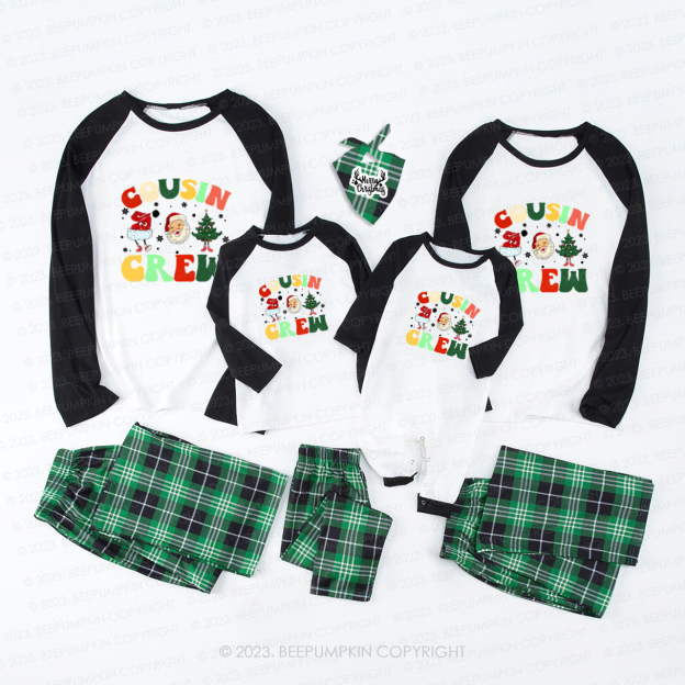 Cousin Crew Funny Christmas Family Matching Pajamas Beepumpkin