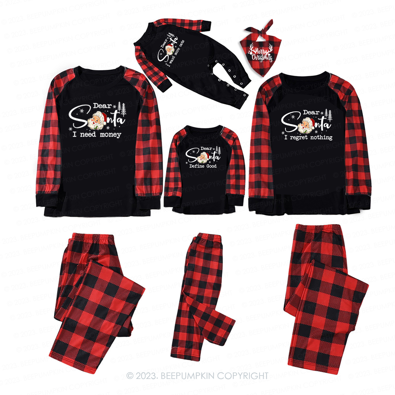 Personalized Dear Santa I Want to Say to you Family Matching Pajamas Beepumpkin