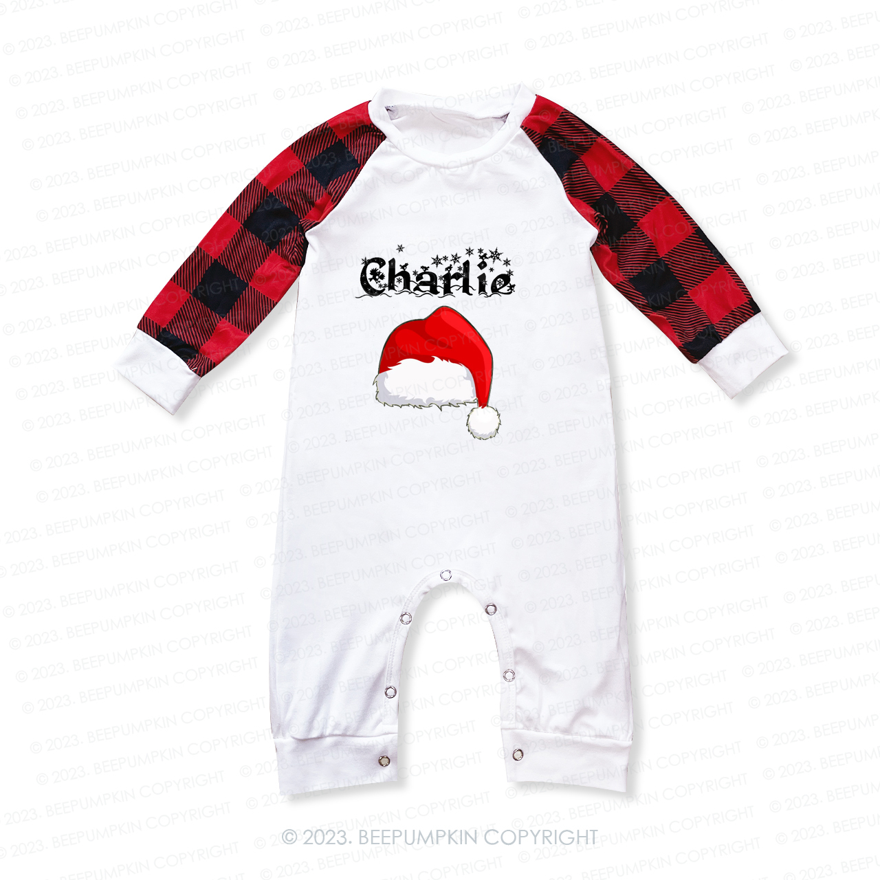 Personalized Santa's Lost Christmas Hat Matching Pajamas
