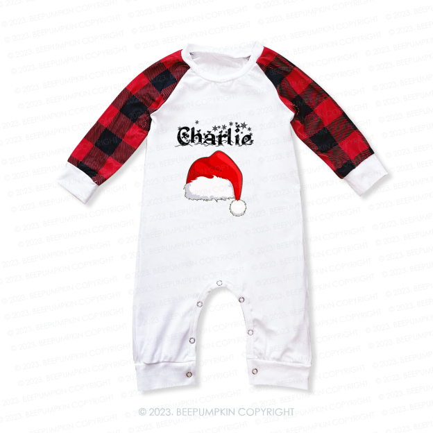 Personalized Santa's Lost Christmas Hat Matching Pajamas