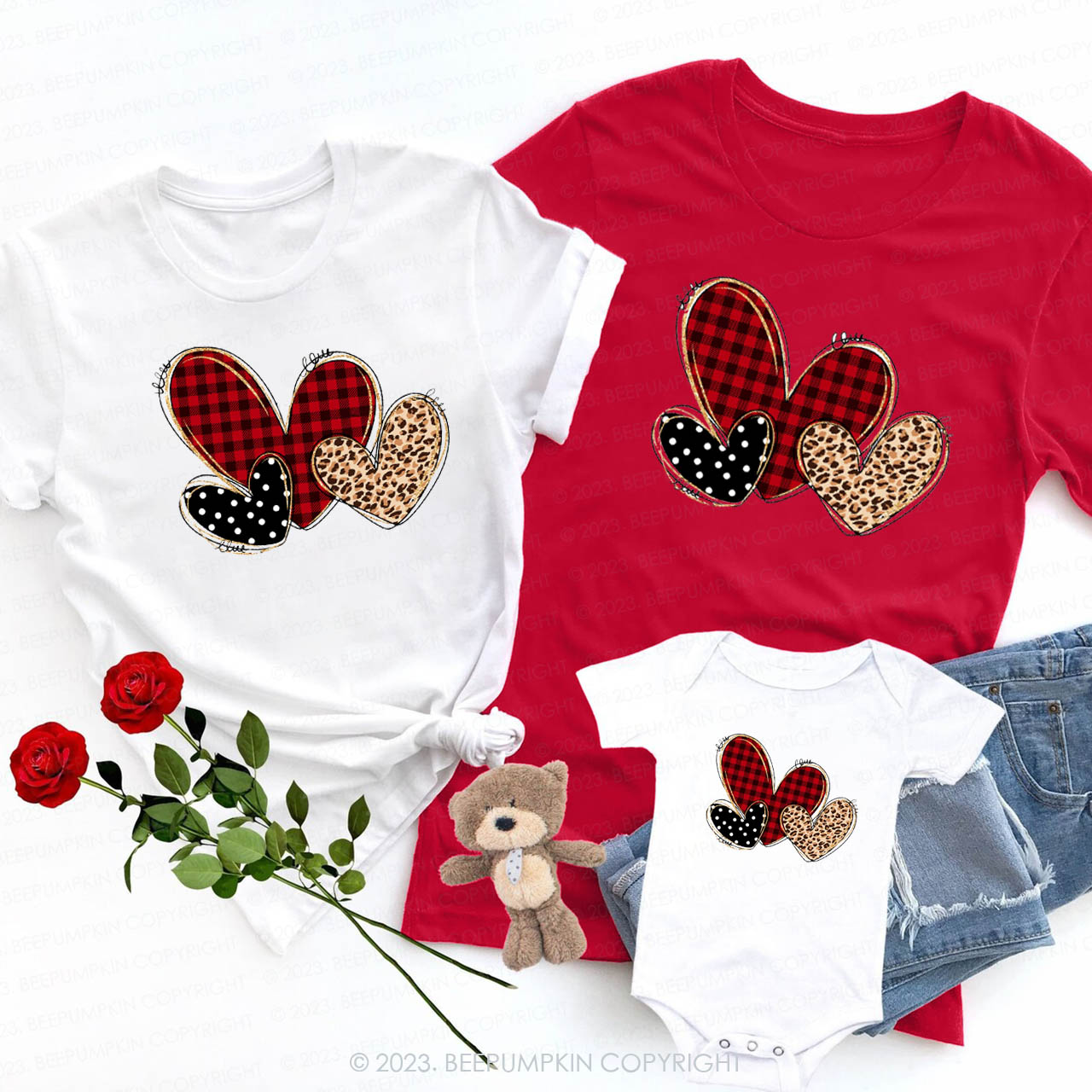Love Valentine Happy Moment Family Matching Shirts
