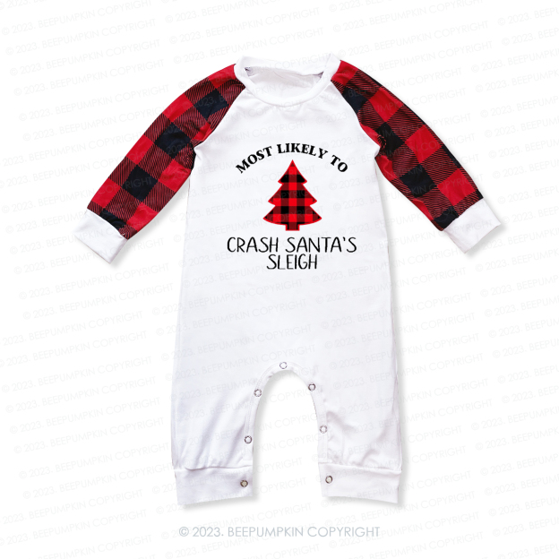Buffalo Plaid Most Likely to, Funny Christmas Party Matching Pajamas