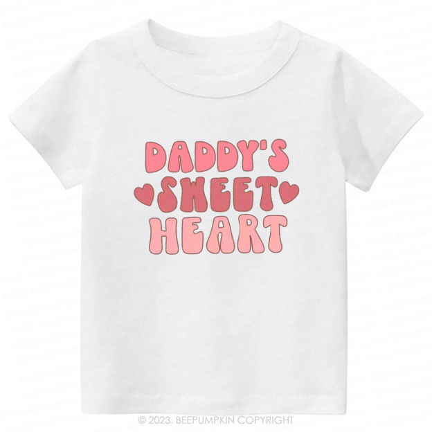 Daddy's Sweet Heart Natural -Toddler Tees