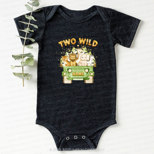 Two Wild Named Safari Bodysuit For Baby