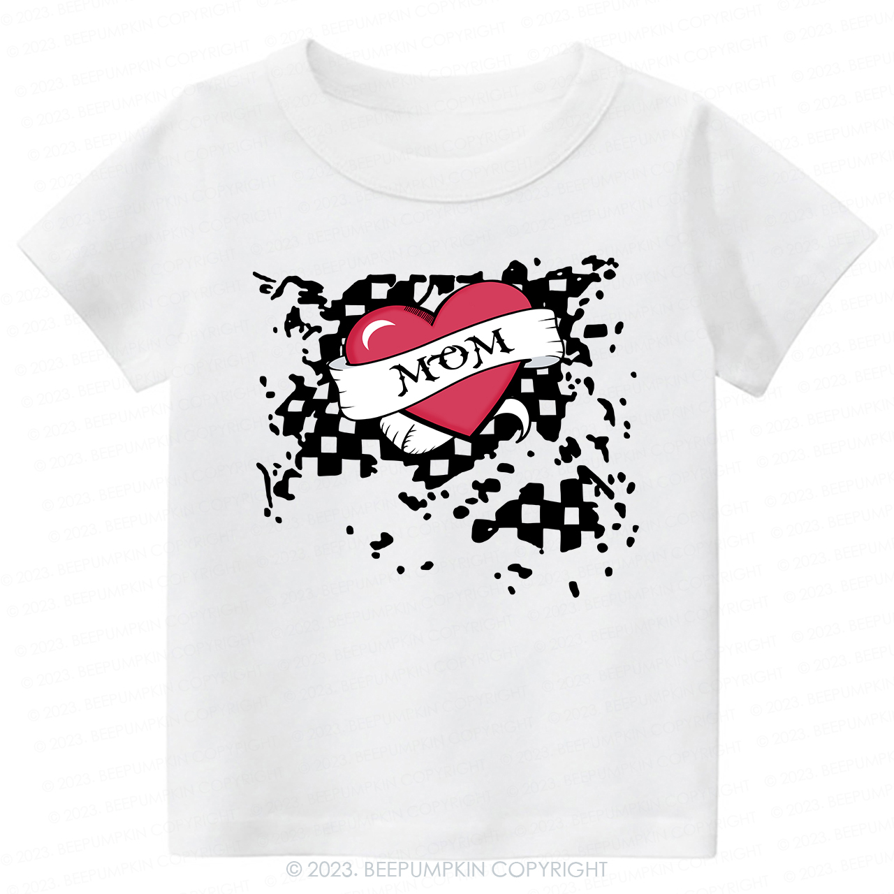 Mom Heart Trucker Tees For Toddler&Kids Valentines Day