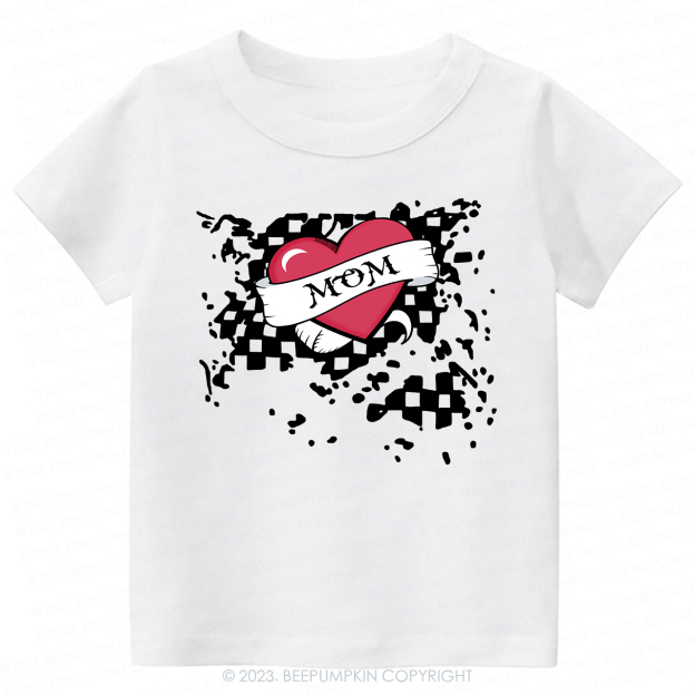 Mom Heart Trucker Tees For Toddler&Kids Valentines Day