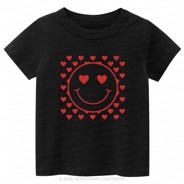 Love Smile Face Valentines Day Kids Tees