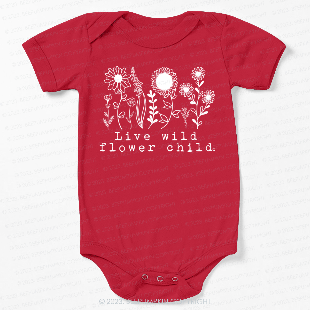 Live Wild Flower Bodysuit For Baby