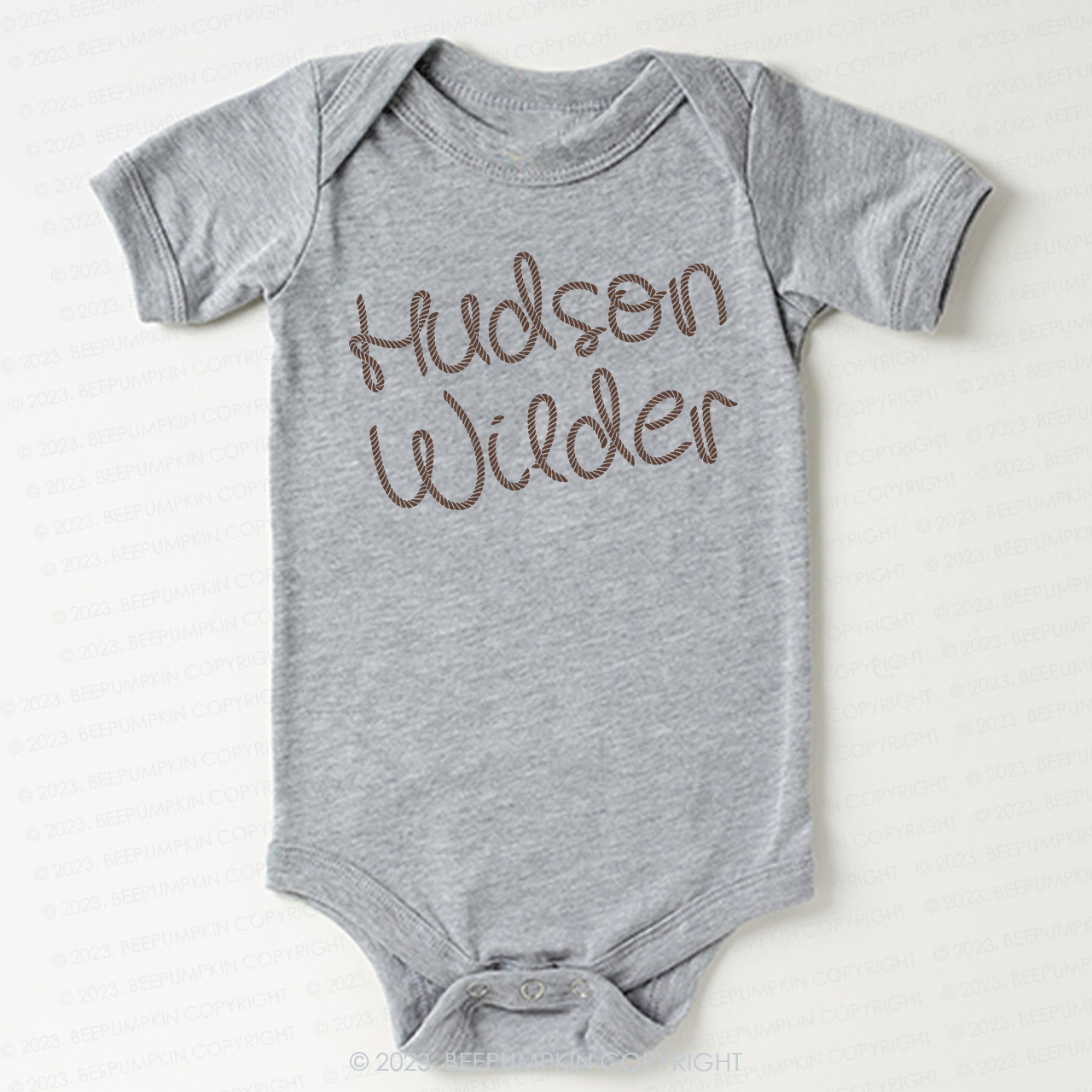 Western Rope With Custom Name Bodysuit For Baby