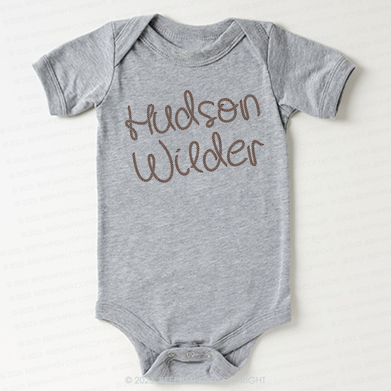 Western Rope With Custom Name Bodysuit For Baby