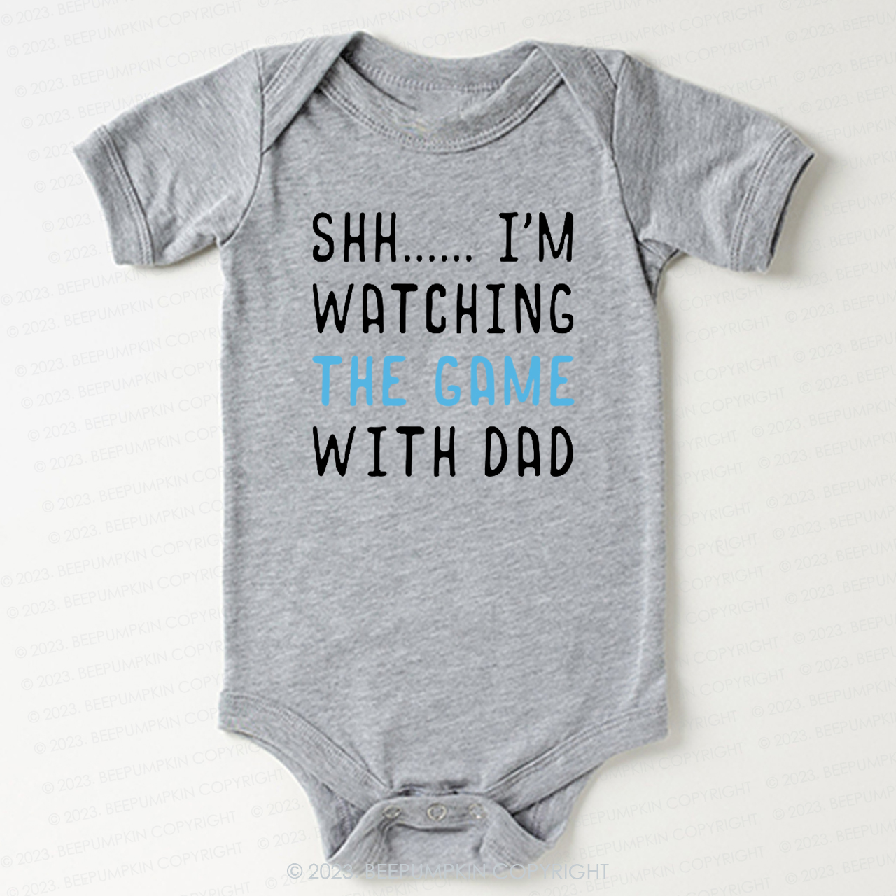 Shh I'm watching The Game With Dad Bodysuit For Baby