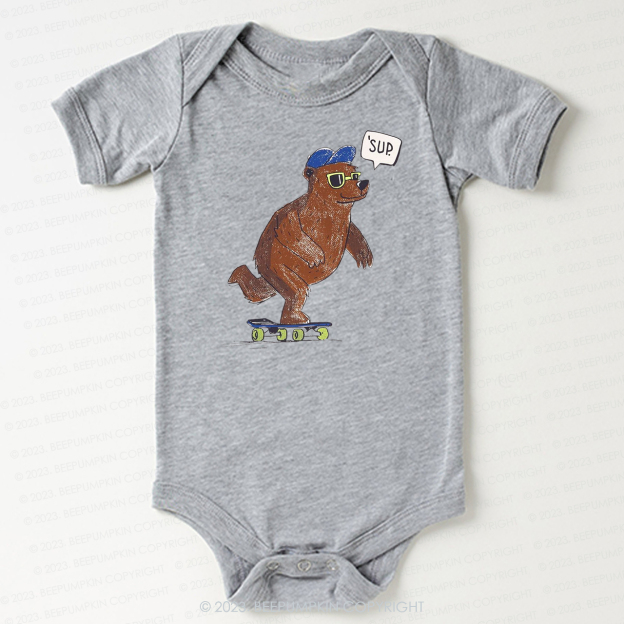 Skateboard Shoe Bear Bodysuit For Baby