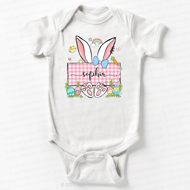 Personalized Name Easter Bunny Bodysuit For Baby